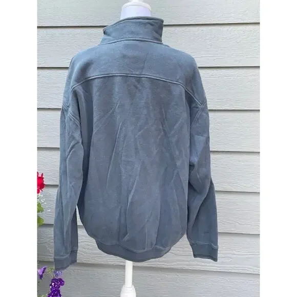 Tommy Bahama Men's Size Small Pullover 1/4 Zip Sweater Medium Blue 100% Cotton - Picture 2 of 3